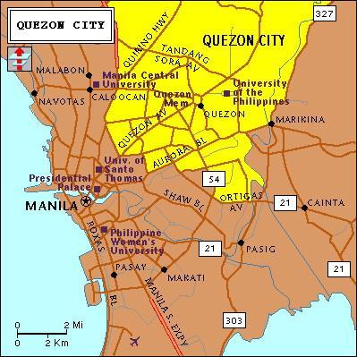 Map Quezon City Philippines